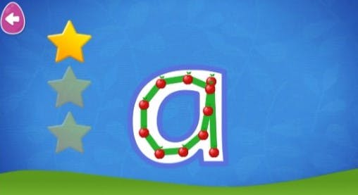 teach kids how to write the alphabet - guided letter tracing activity in Reading Eggs Junior