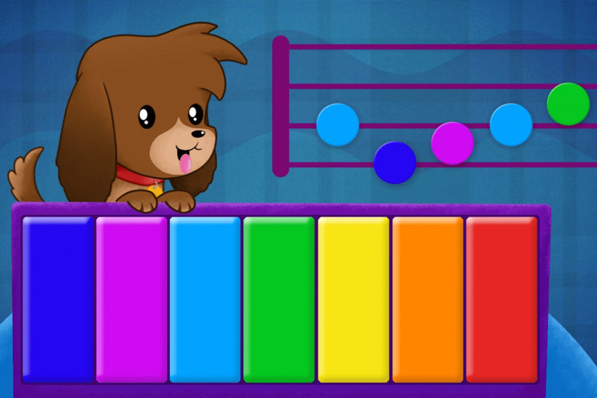Toddlers learn the names of colors as they play the color matching games