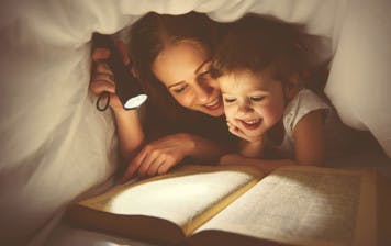 reading bedtime stories