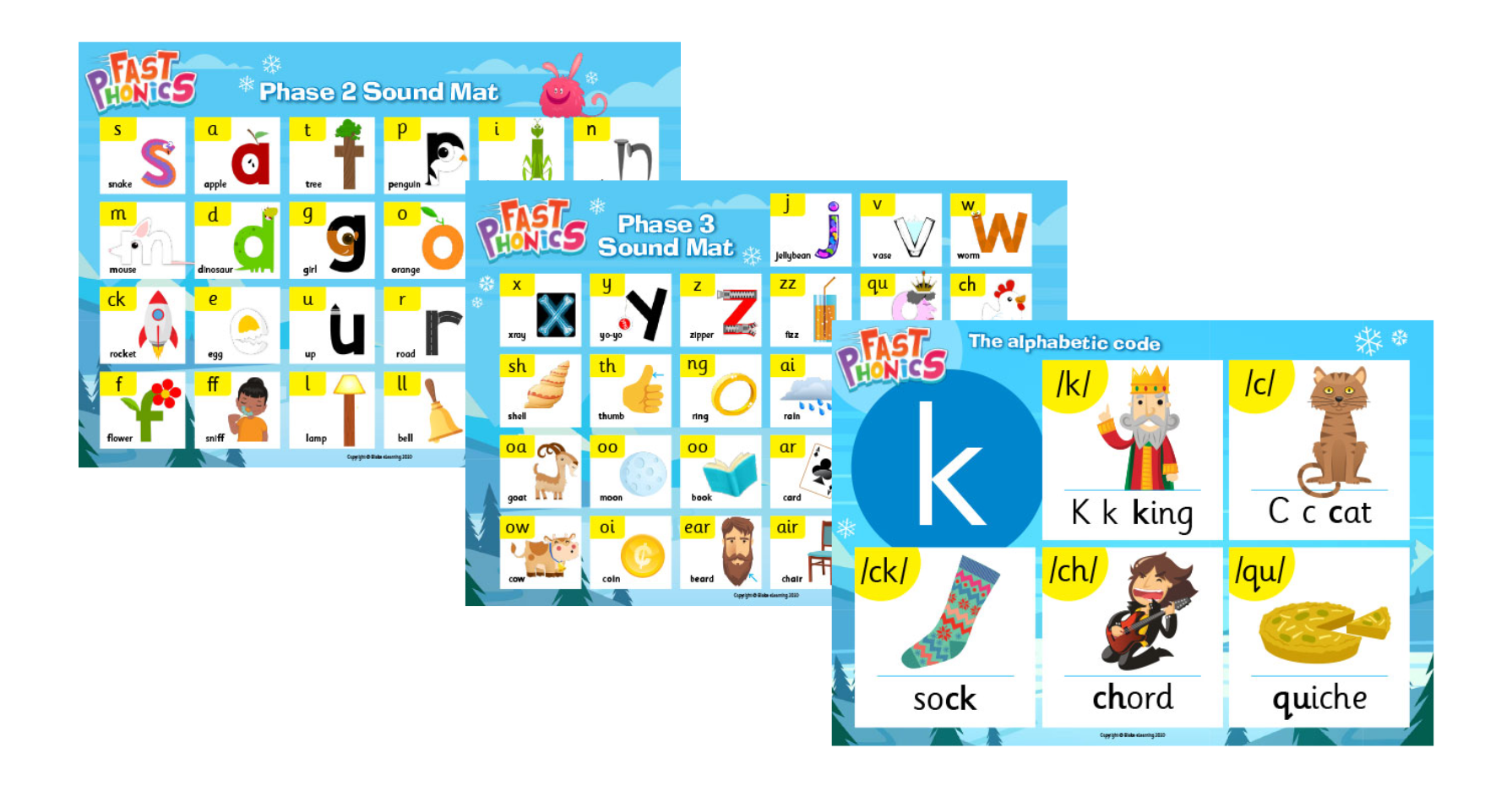 Systematic Synthetic Phonics sounds mats and flashcards