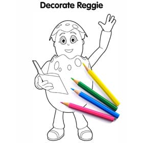 Decorate Reggie Coloring Page Printable