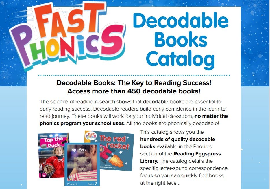 decodable book homeschool catalog US