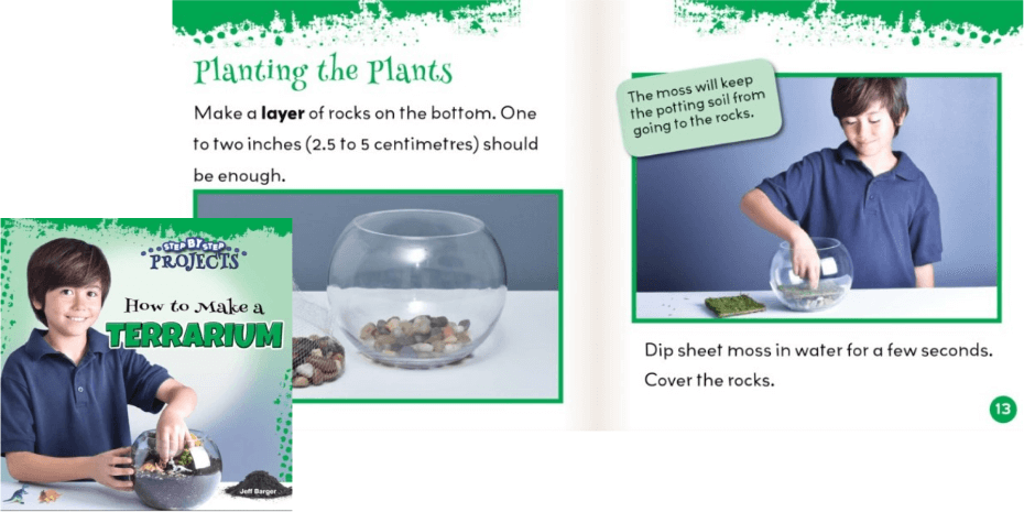 Gardening books for children - How to make a terrarium