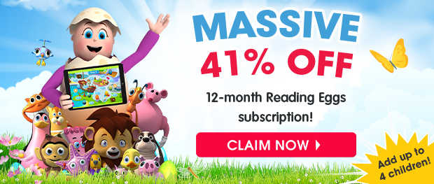 Massive 41% OFF 12-Month Subscription to Reading Eggs and Mathseeds. Claim now