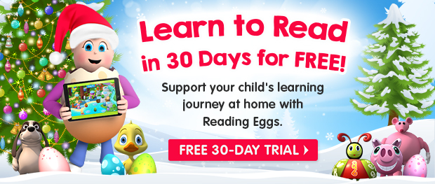 Learn to Read in 30 Days for FREE! Support your child's learning journey at home with Reading Eggs.