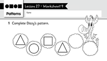 Free kindergarten worksheet math patterns