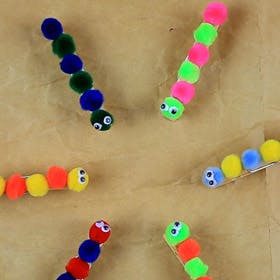 pom pom caterpillars craft